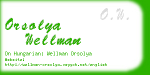 orsolya wellman business card